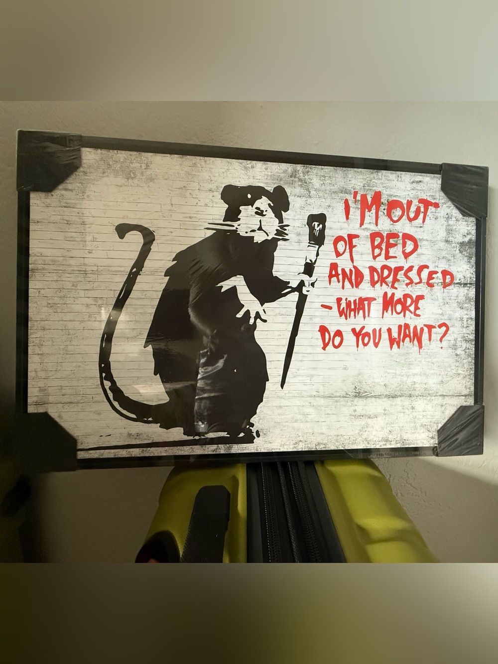 BANKSY / RAT OUT OF BED CANVA - Picture 3 of 7